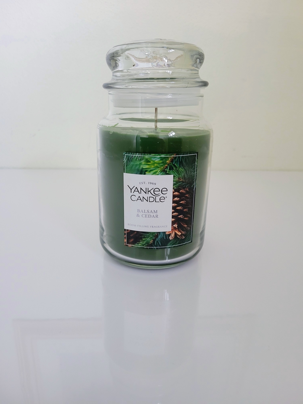 Yankee Candle Balsam & Cedar Jar Candle - Green